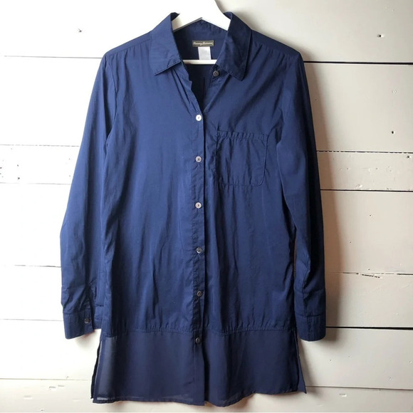 Tommy Bahama Long Sleeve Button Up With Mesh Detail Size Small - Picture 1 of 5